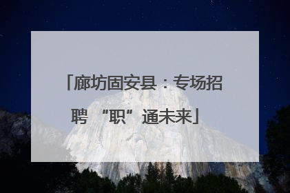 廊坊固安县：专场招聘 “职”通未来