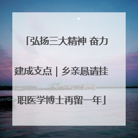 弘扬三大精神 奋力建成支点｜乡亲恳请挂职医学博士再留一年