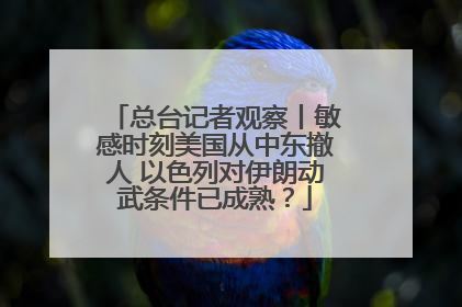 总台记者观察丨敏感时刻美国从中东撤人 以色列对伊朗动武条件已成熟？