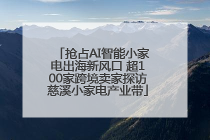 抢占AI智能小家电出海新风口 超100家跨境卖家探访慈溪小家电产业带