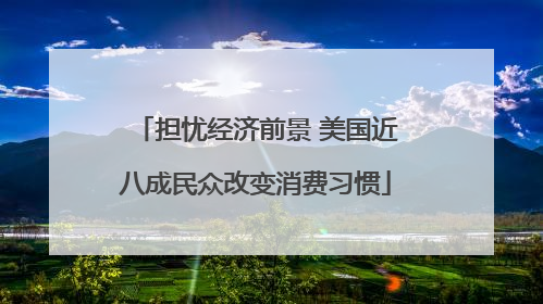 担忧经济前景 美国近八成民众改变消费习惯