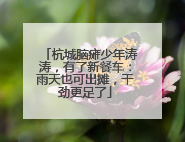 杭城脑瘫少年涛涛，有了新餐车：雨天也可出摊，干劲更足了