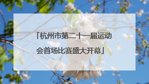 杭州市第二十一届运动会首场比赛盛大开幕