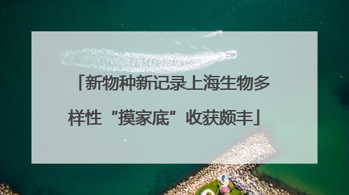 新物种新记录上海生物多样性“摸家底”收获颇丰