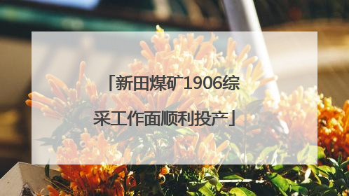 新田煤矿1906综采工作面顺利投产