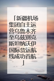 新疆机场集团自主运营乌鲁木齐至乌兹别克斯坦纳沃伊国际货运航线成功首航