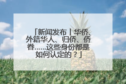 新闻发布丨华侨、外籍华人、归侨、侨眷……这些身份都是如何认定的？