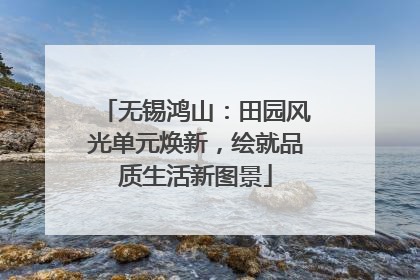 无锡鸿山：田园风光单元焕新，绘就品质生活新图景