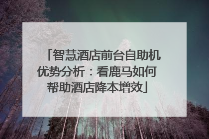 智慧酒店前台自助机优势分析：看鹿马如何帮助酒店降本增效
