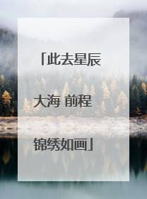 此去星辰大海 前程锦绣如画