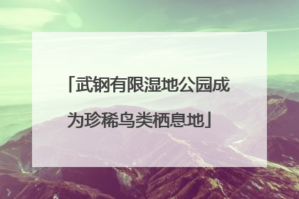 武钢有限湿地公园成为珍稀鸟类栖息地