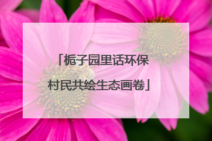 栀子园里话环保 村民共绘生态画卷