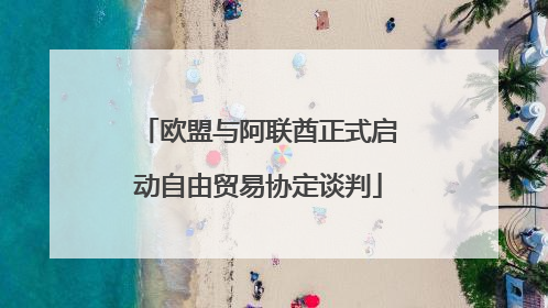 欧盟与阿联酋正式启动自由贸易协定谈判