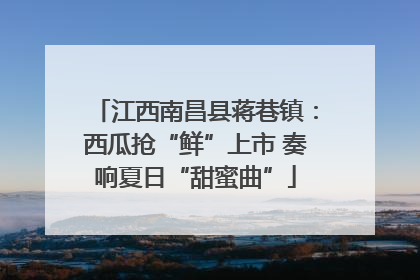江西南昌县蒋巷镇：西瓜抢“鲜”上市 奏响夏日“甜蜜曲”