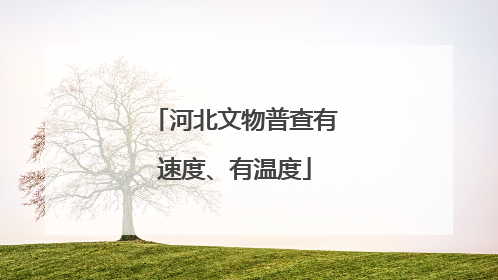 河北文物普查有速度、有温度