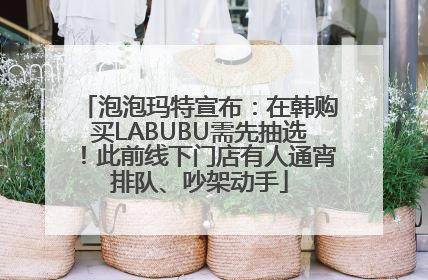 泡泡玛特宣布：在韩购买LABUBU需先抽选！此前线下门店有人通宵排队、吵架动手