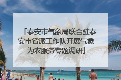 泰安市气象局联合驻泰安市省派工作队开展气象为农服务专题调研