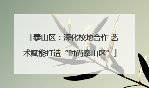 泰山区：深化校地合作 艺术赋能打造“时尚泰山区”