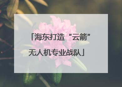 海东打造“云箭”无人机专业战队
