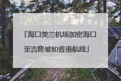 海口美兰机场加密海口至吉隆坡和香港航线