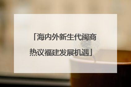海内外新生代闽商热议福建发展机遇