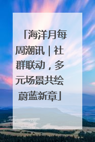 海洋月每周潮讯｜社群联动，多元场景共绘蔚蓝新章