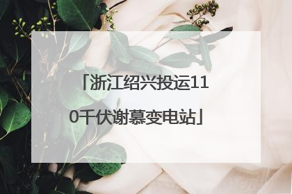浙江绍兴投运110千伏谢慕变电站