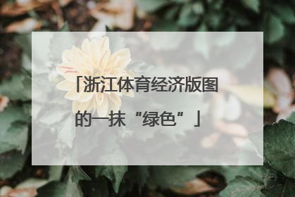 浙江体育经济版图的一抹“绿色”