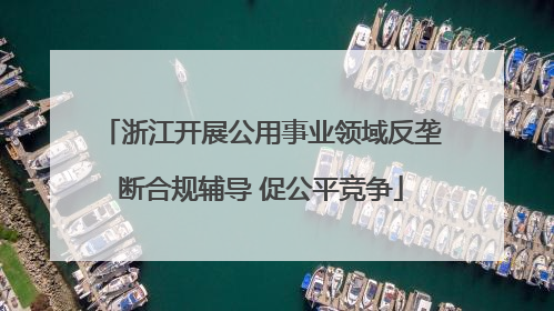 浙江开展公用事业领域反垄断合规辅导 促公平竞争