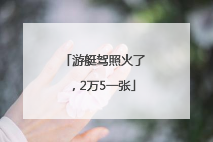 游艇驾照火了，2万5一张