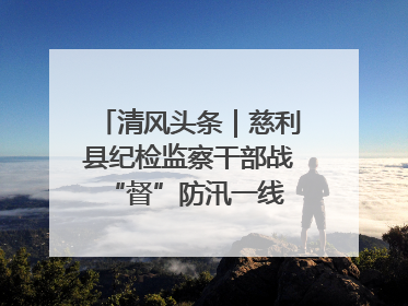 清风头条｜慈利县纪检监察干部战“督”防汛一线 守护群众利益