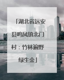 湖北省远安县鸣凤镇北门村：竹林遍野绿生金