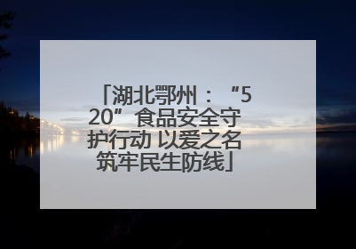 湖北鄂州：“520”食品安全守护行动 以爱之名筑牢民生防线