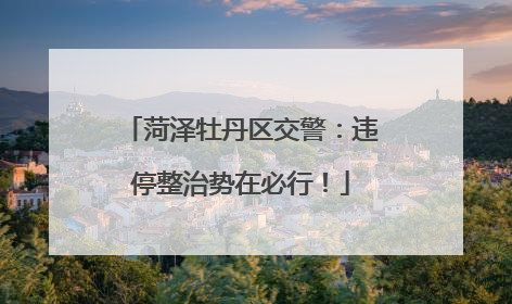 菏泽牡丹区交警：违停整治势在必行！