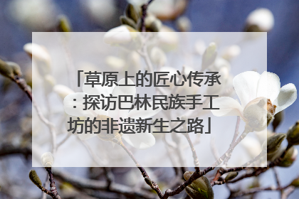 草原上的匠心传承：探访巴林民族手工坊的非遗新生之路