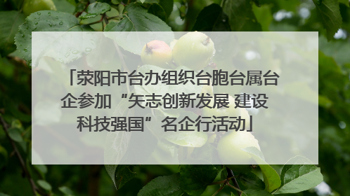 荥阳市台办组织台胞台属台企参加“矢志创新发展 建设科技强国”名企行活动