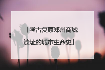 考古复原郑州商城遗址的城市生命史
