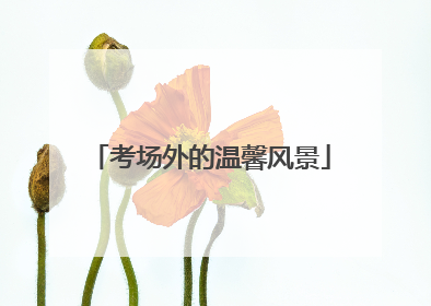 考场外的温馨风景