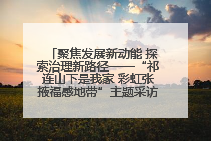 聚焦发展新动能 探索治理新路径——“祁连山下是我家 彩虹张掖福感地带”主题采访活动走进山丹