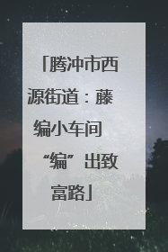 腾冲市西源街道：藤编小车间 “编”出致富路