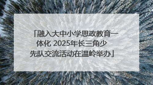 融入大中小学思政教育一体化 2025年长三角少先队交流活动在温岭举办