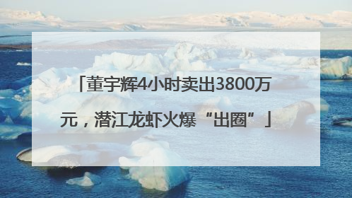 董宇辉4小时卖出3800万元，潜江龙虾火爆“出圈”