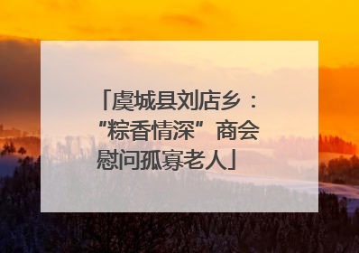 虞城县刘店乡：“粽香情深”商会慰问孤寡老人
