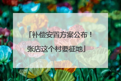 补偿安置方案公布！张店这个村要征地