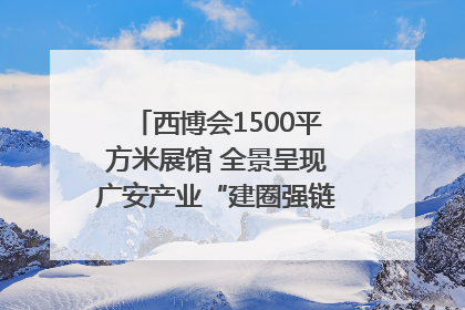 西博会1500平方米展馆 全景呈现广安产业“建圈强链”｜西博视界