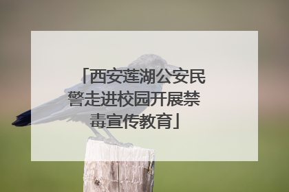 西安莲湖公安民警走进校园开展禁毒宣传教育