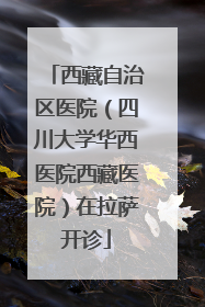 西藏自治区医院（四川大学华西医院西藏医院）在拉萨开诊