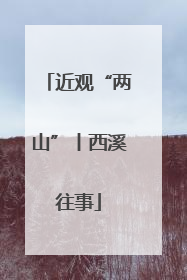 近观“两山”丨西溪往事