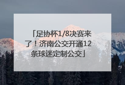 足协杯1/8决赛来了！济南公交开通12条球迷定制公交