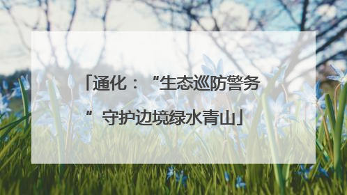 通化：“生态巡防警务”守护边境绿水青山